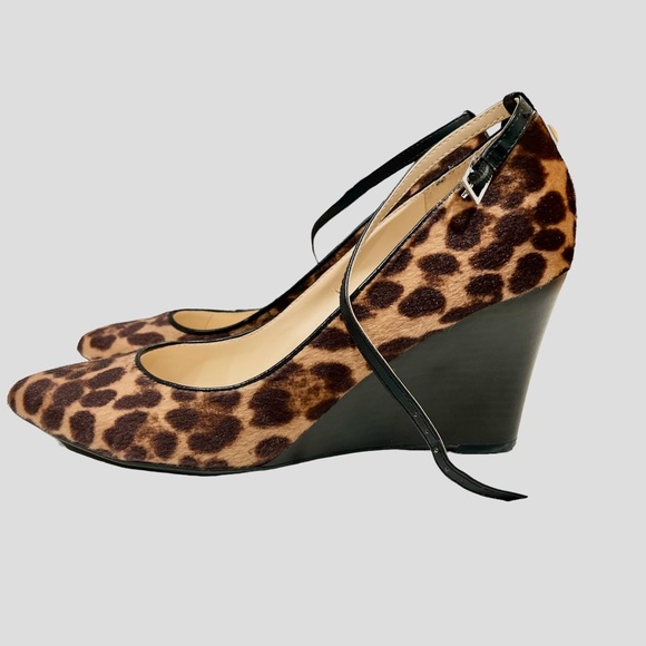 Nine West CEAPXP2 Leopard Wedges Sz 10 - Picture 4 of 7